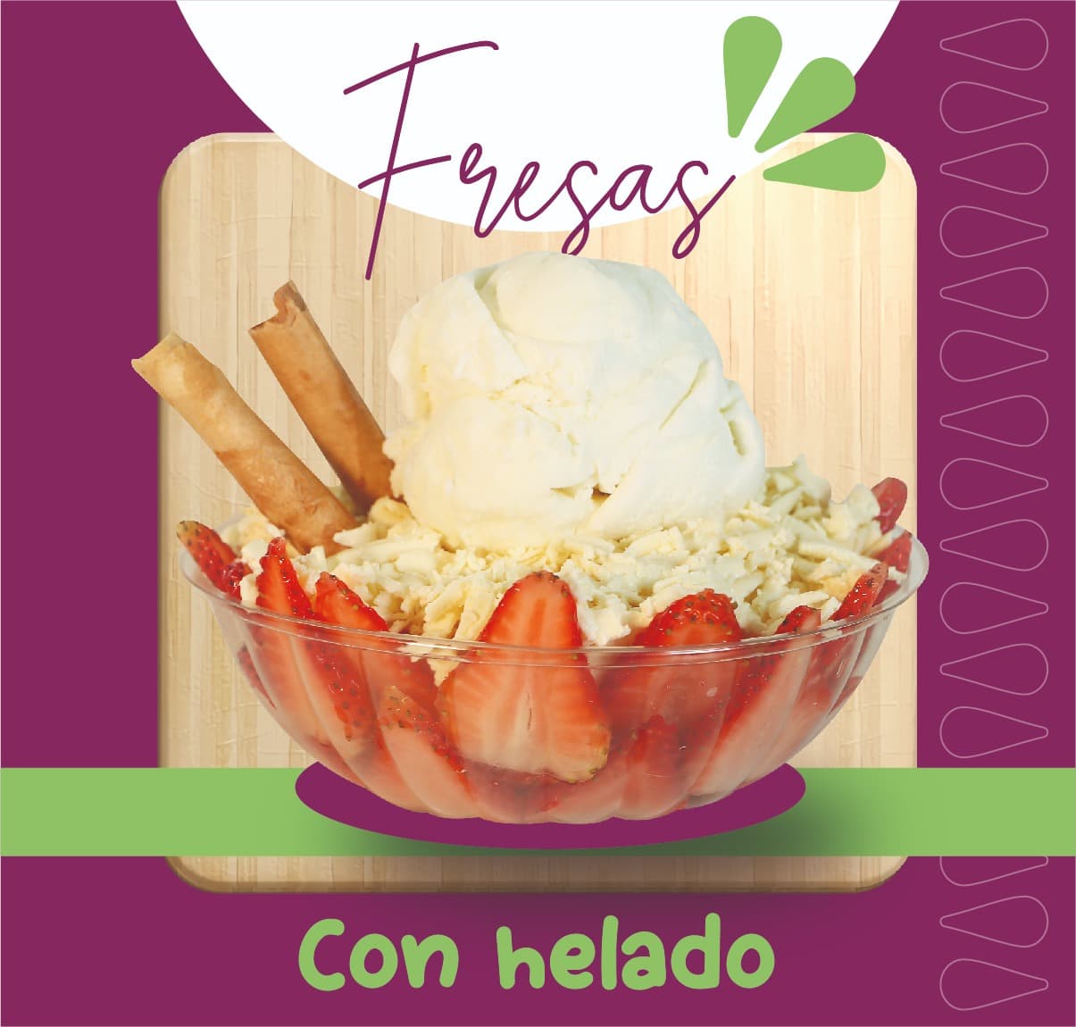 Fresas con Helado