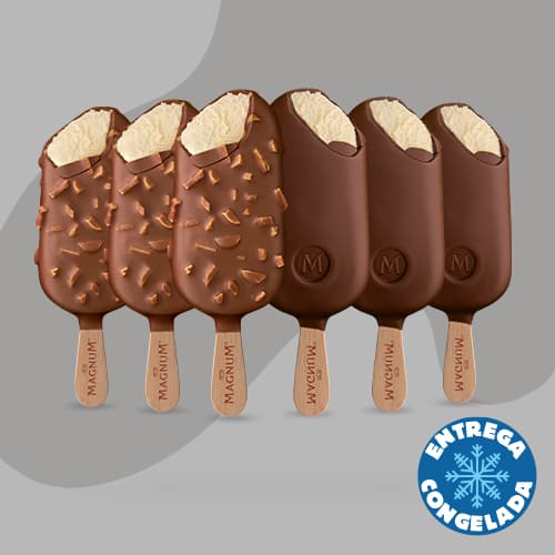 3 Magnum Almendra y 3 Magnum Clásica
