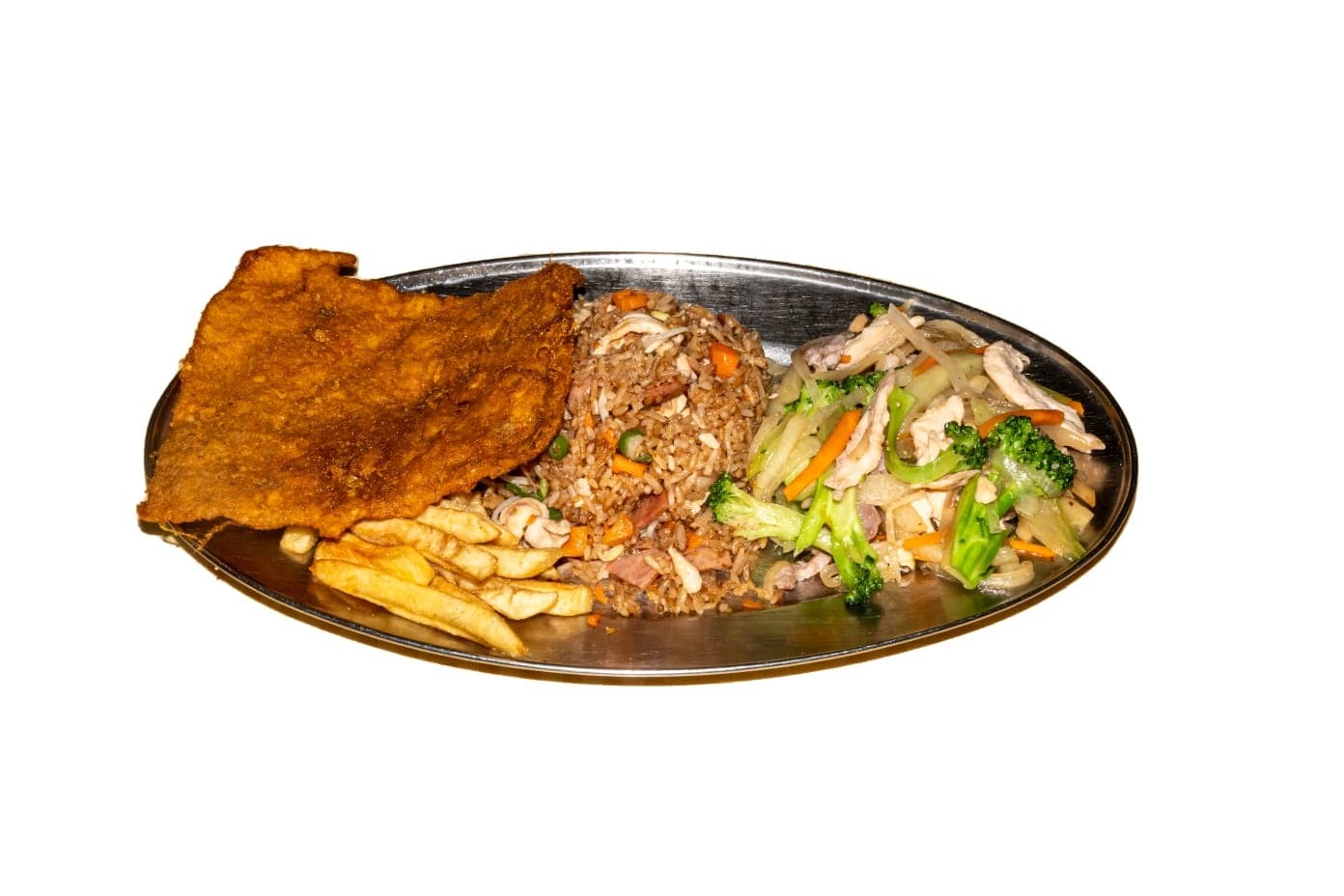 Combo Plato #3 (Arroz chino, chop suey, chuleta)