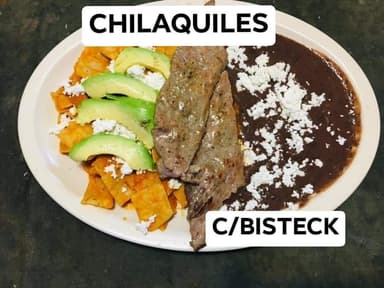 Chilaquiles con Bistec