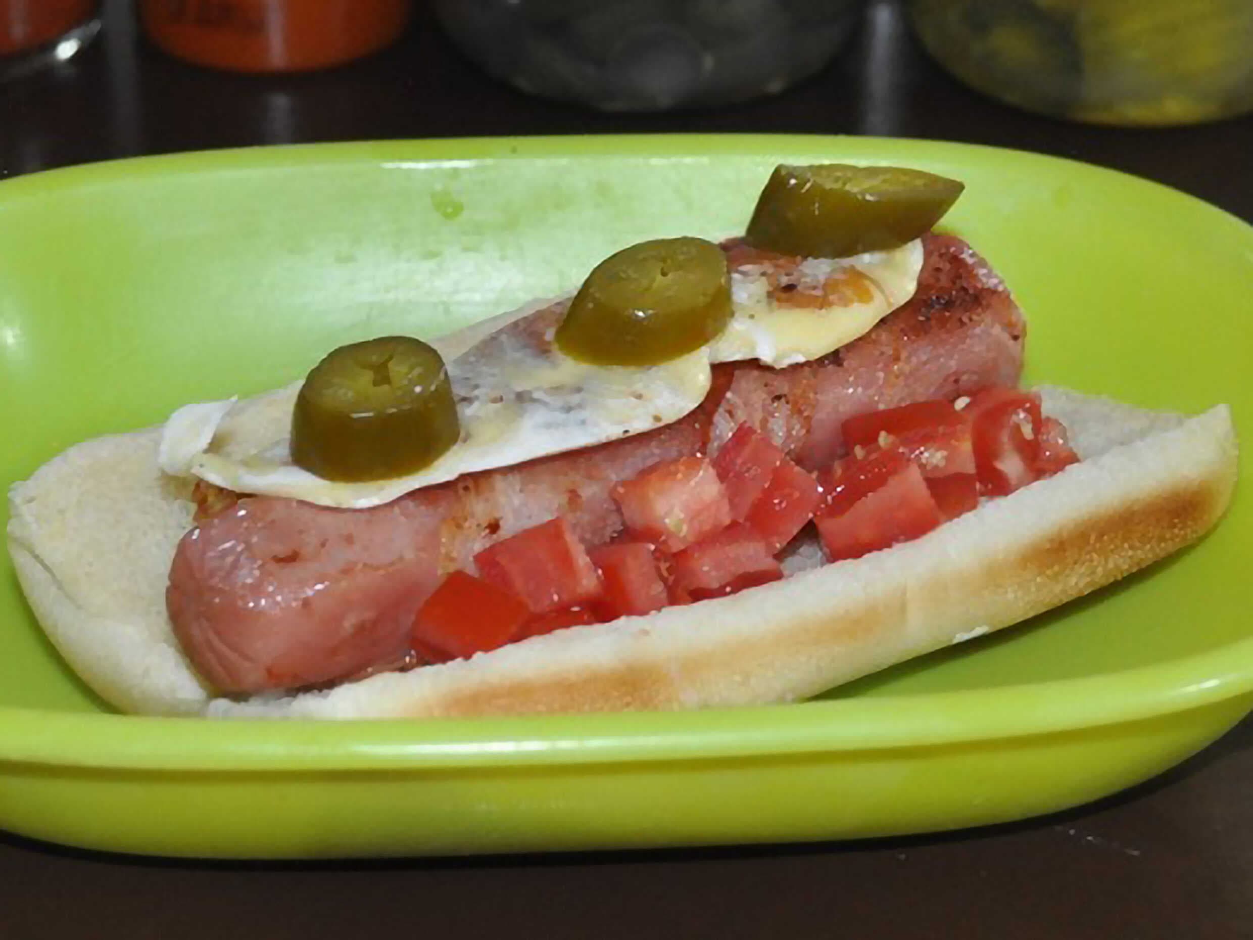 Hot Dog con Tocino y Queso