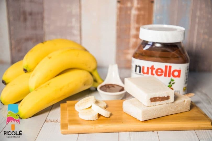 Paleta Plátano con Nutella
