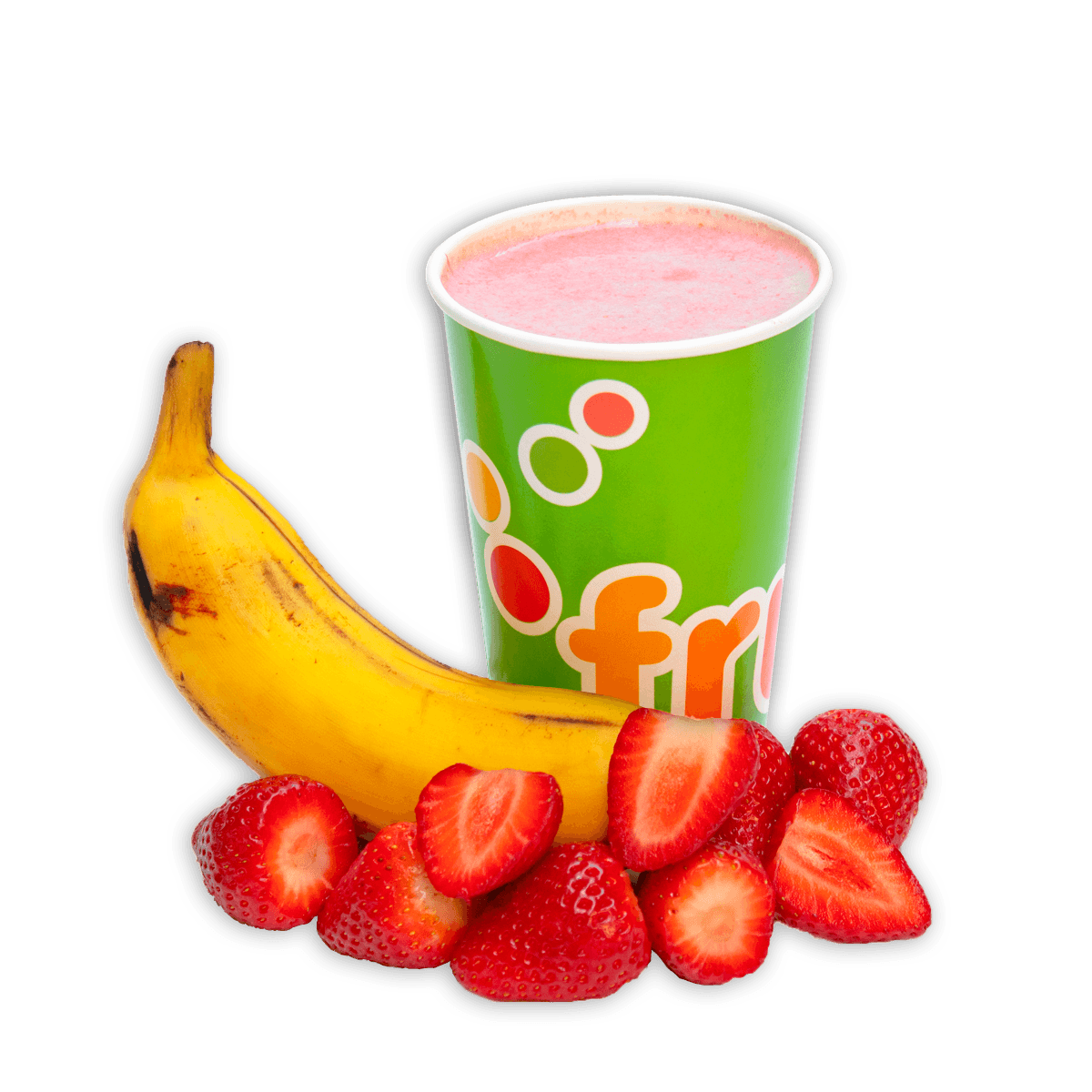 Batido de Fresa, Plátano y Leche Mediano 500 ml