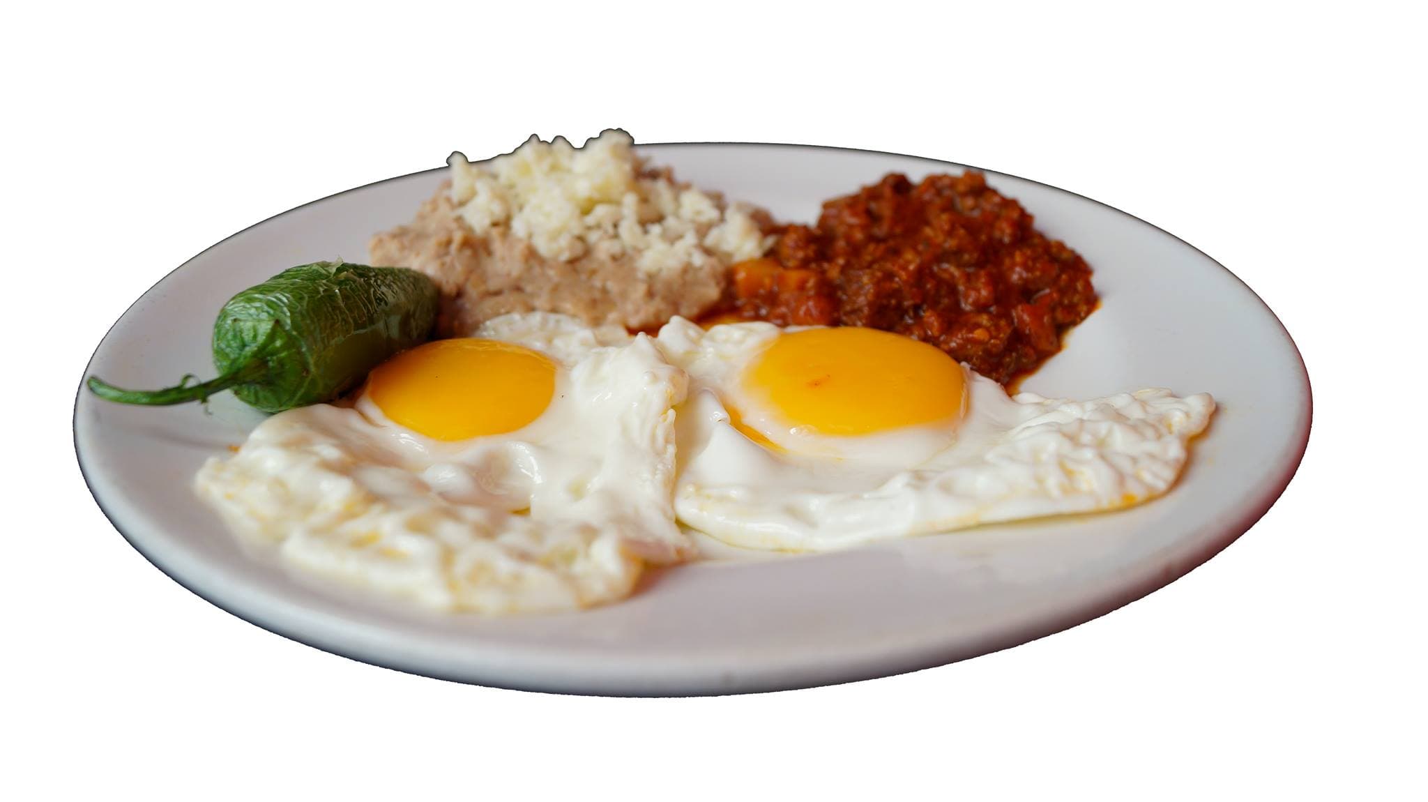 Huevo al Gusto, Guiso y Frijoles