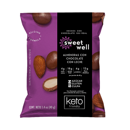 Bites Chocolate Sweetwell Almendras Bolsa 40 G