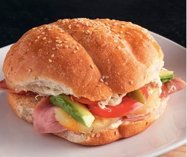 Torta Triple de Jamón, Piña y Queso