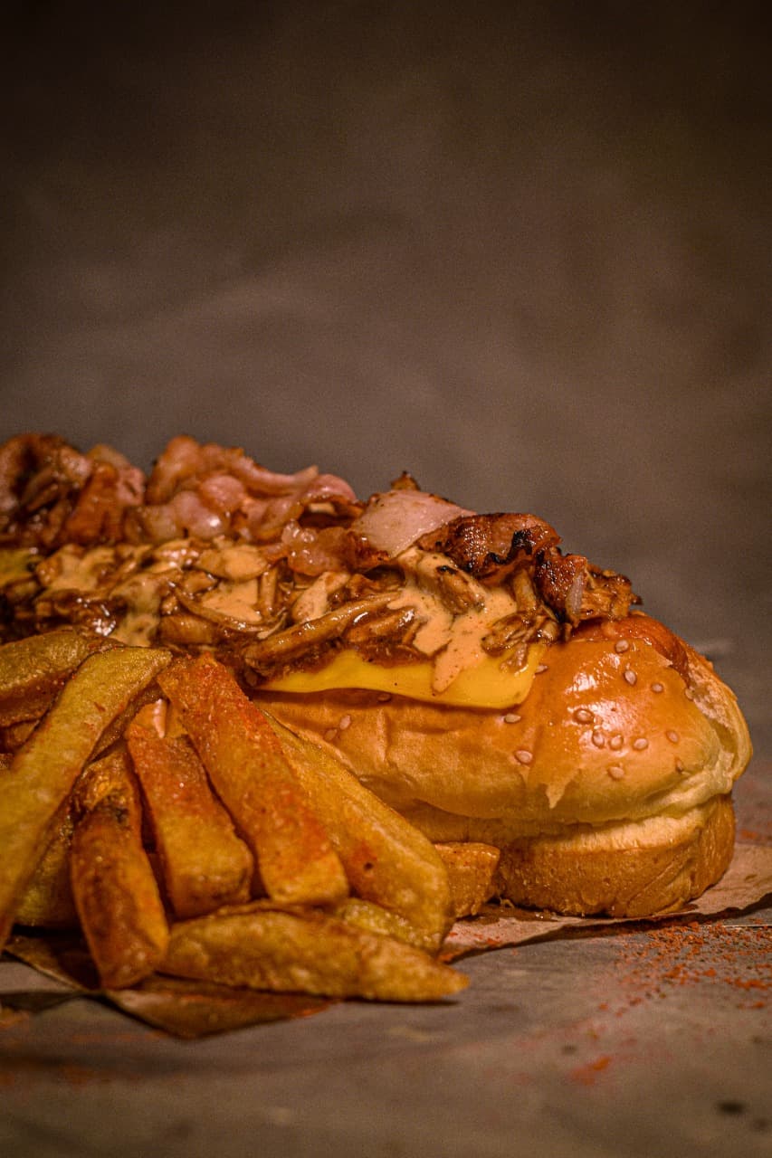 Hot Dog Pulled Pork + papa francesa
