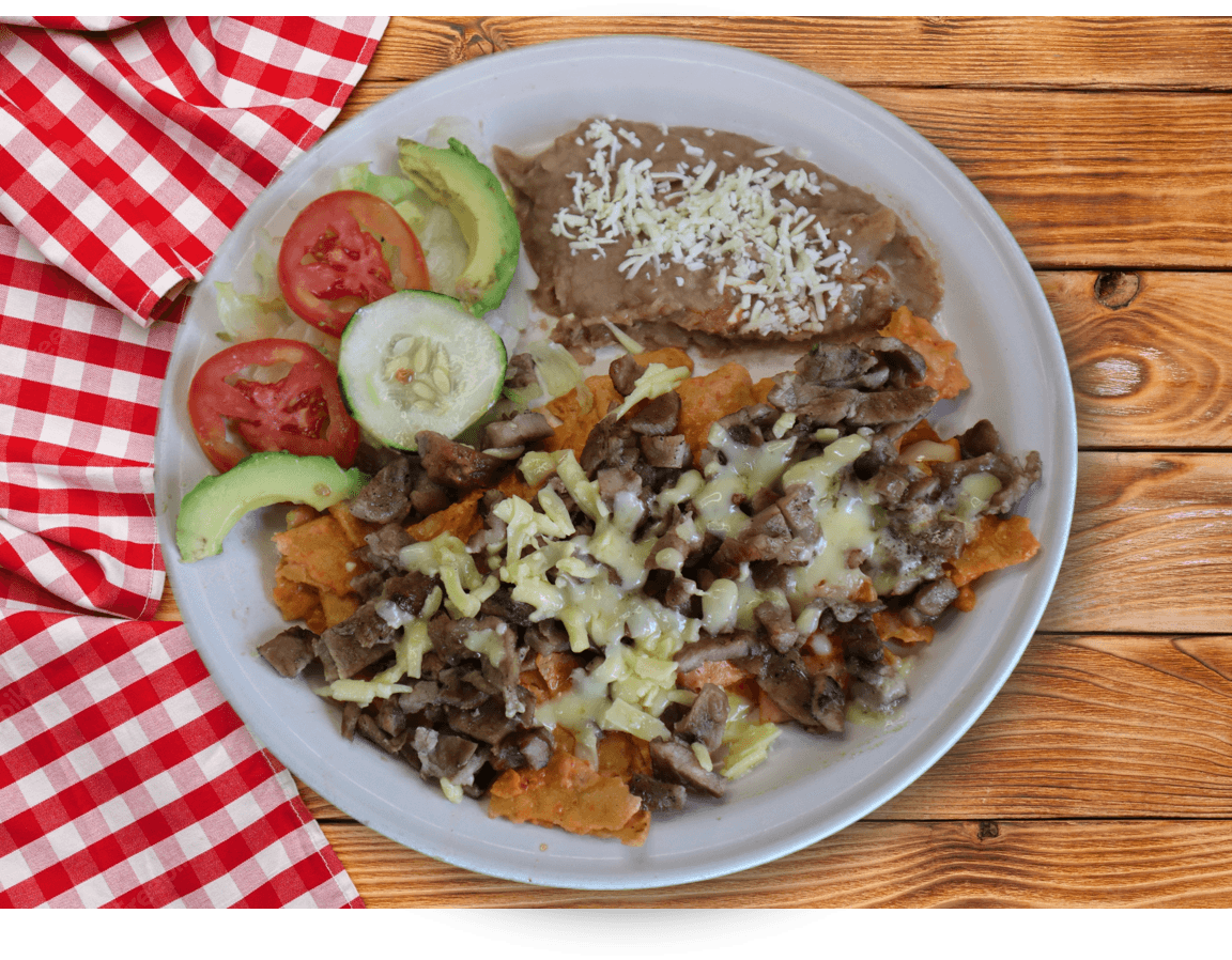 Chilaquiles con Carne Asada