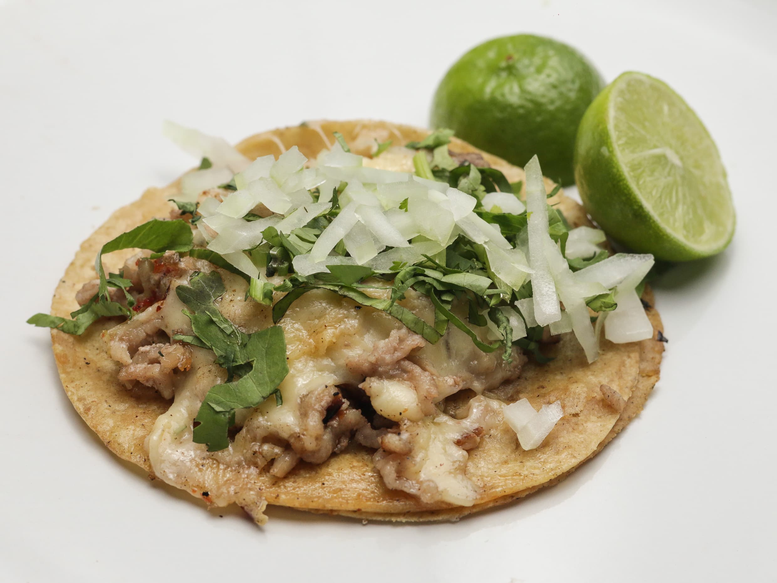 Taco bistec con queso