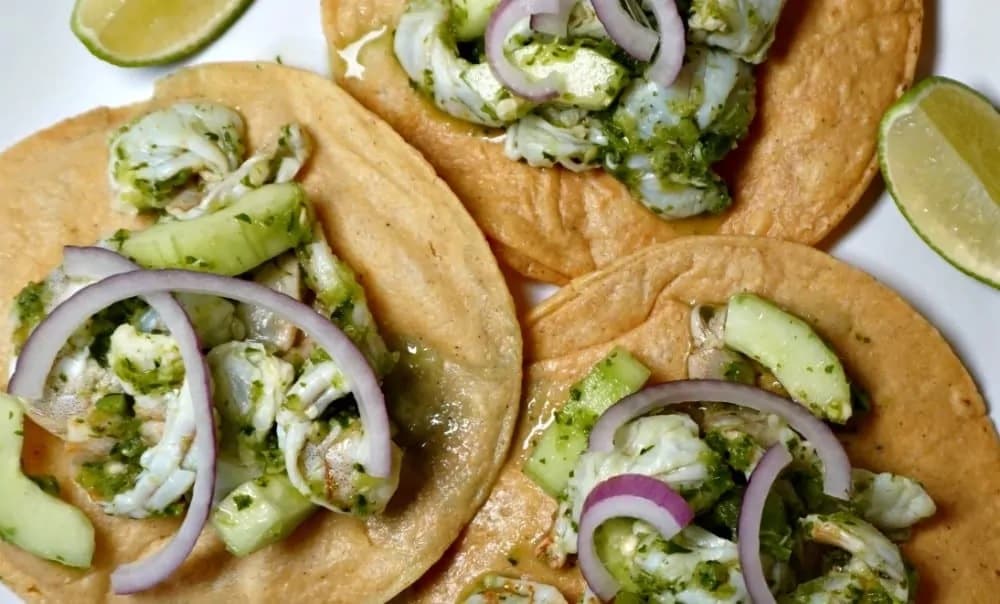 Tostada de Aguachile Verde