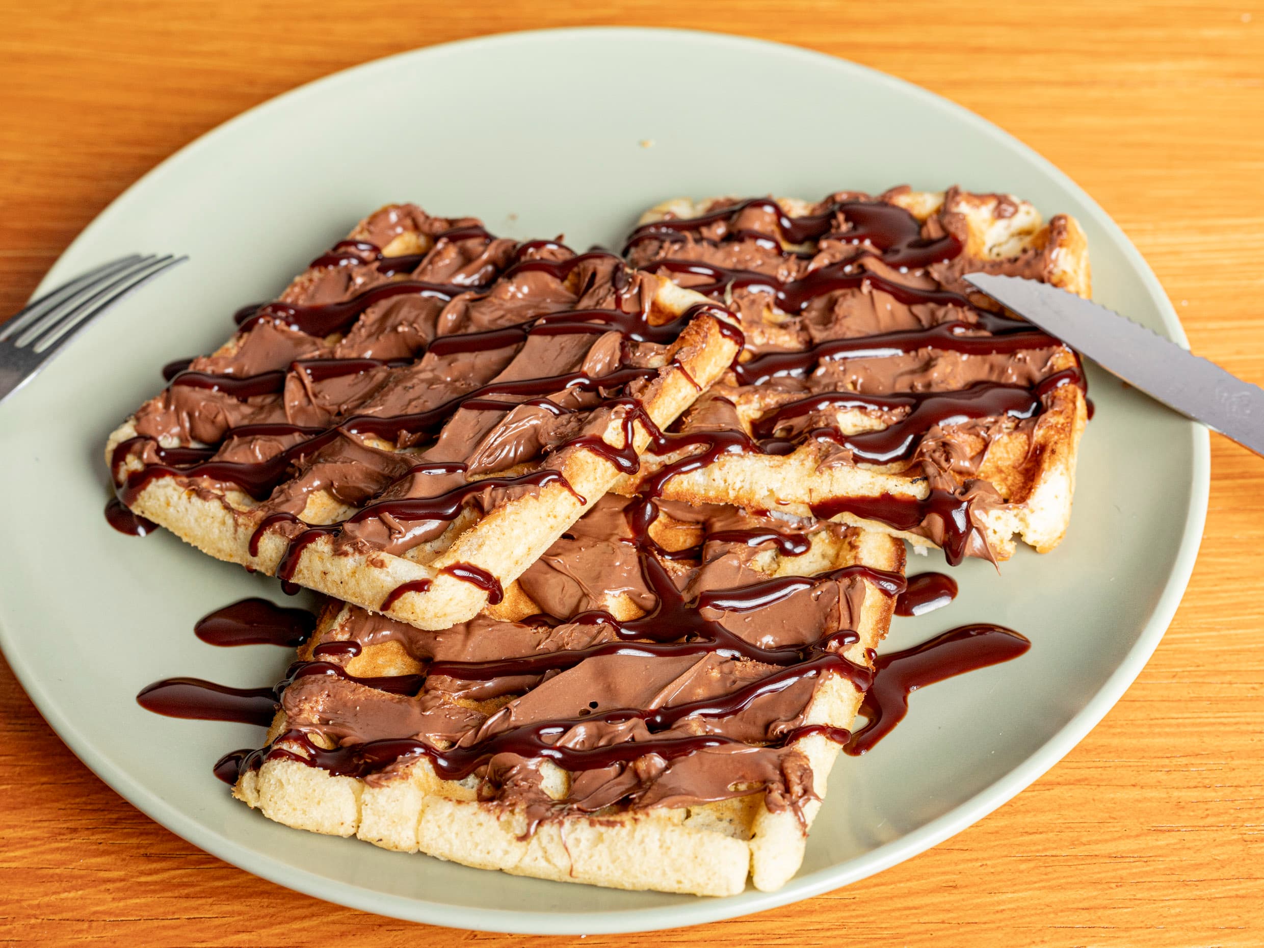 3 Waffles de NUTELLA