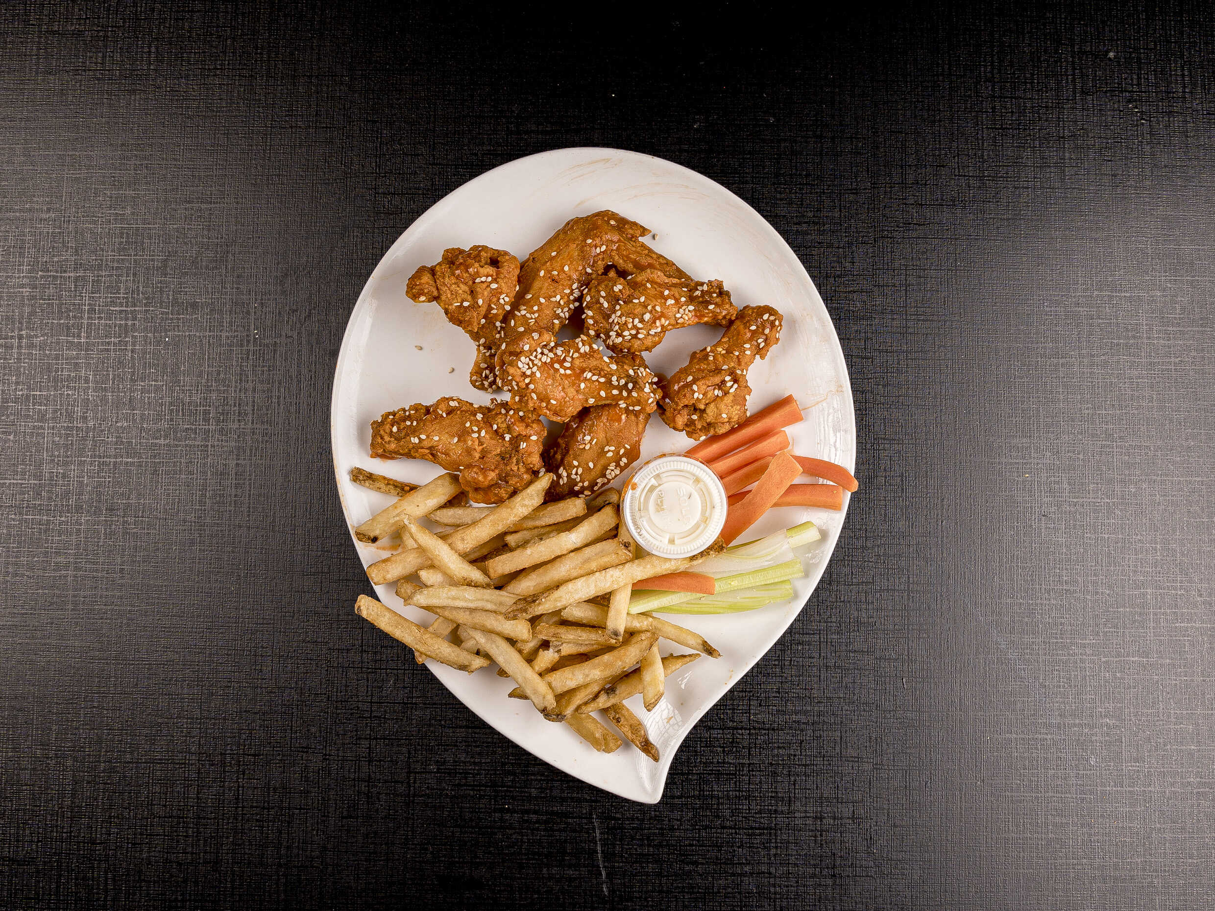 5 Wings y fries
