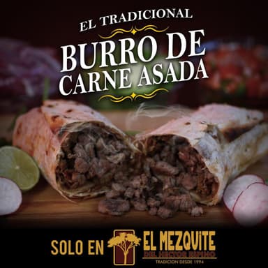Burro de Asada + Taco de Frijol