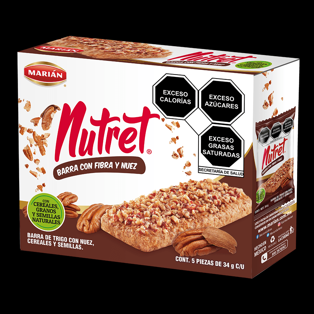 BARRA MULTIGRANO NUTRET  DE NUEZ MARIAN 170G