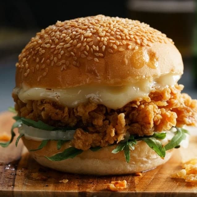 Hamburguesa de Pollo Empanizado