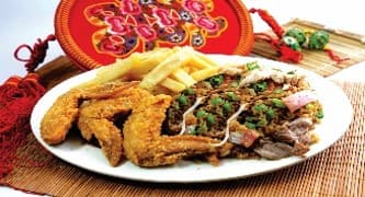Menú con Alitas Apanadas Promoción