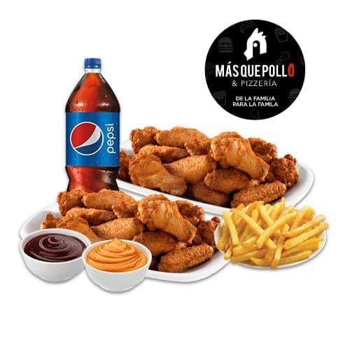 Paquete - 🍗 16 Alitas + Papas M + Gaseosa 2.5 L