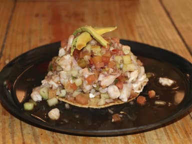 Tostada Ceviche de Camarón *
