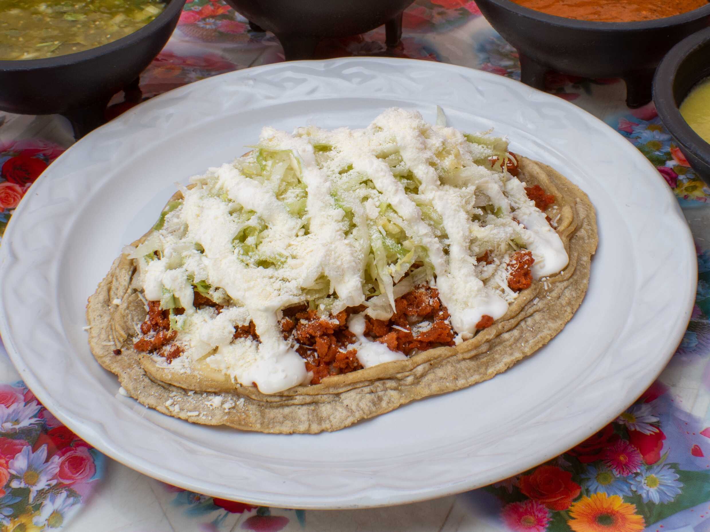 Huarache de maiz