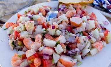 Ceviche de Camarón Cocido con Pulpo Mediano