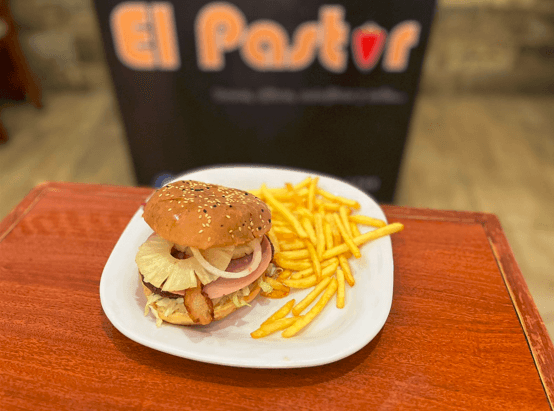Hamburguesa Hawaiana Tocino