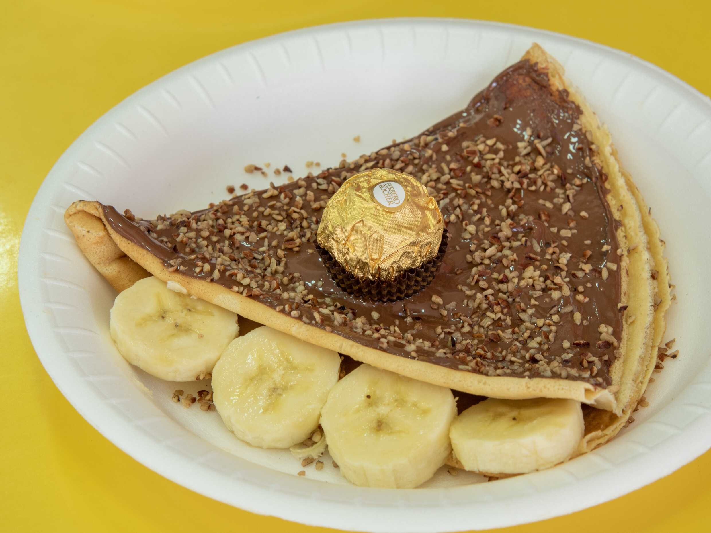 Crepa Dulce Ferrero, Nutella, Chocolate y Nuez