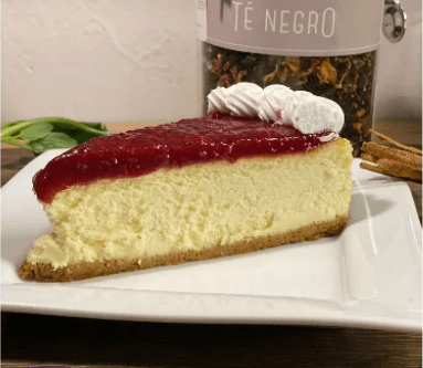 Rebanada Pastel de Queso con Frambuesa