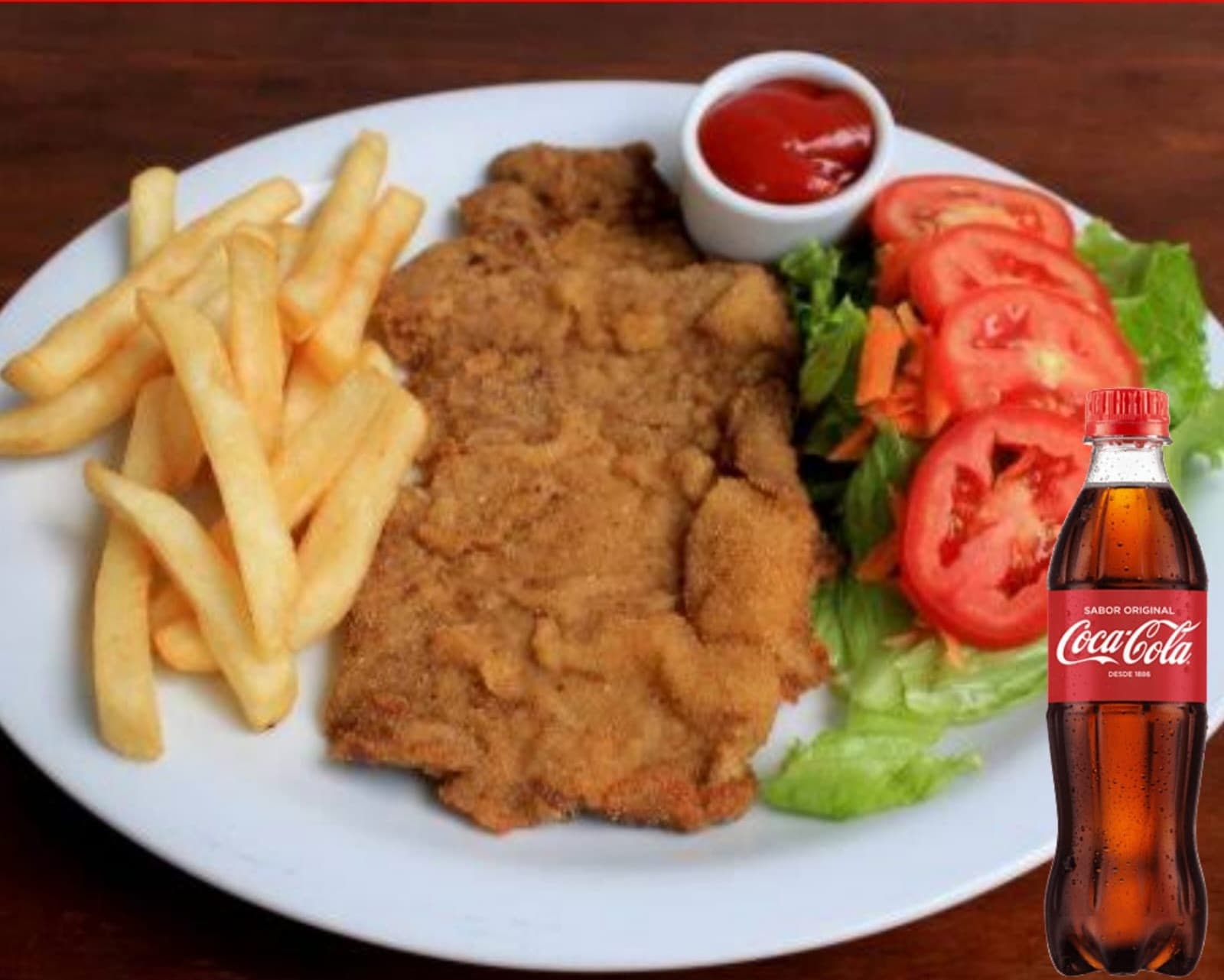 Combo milanesa empanizada