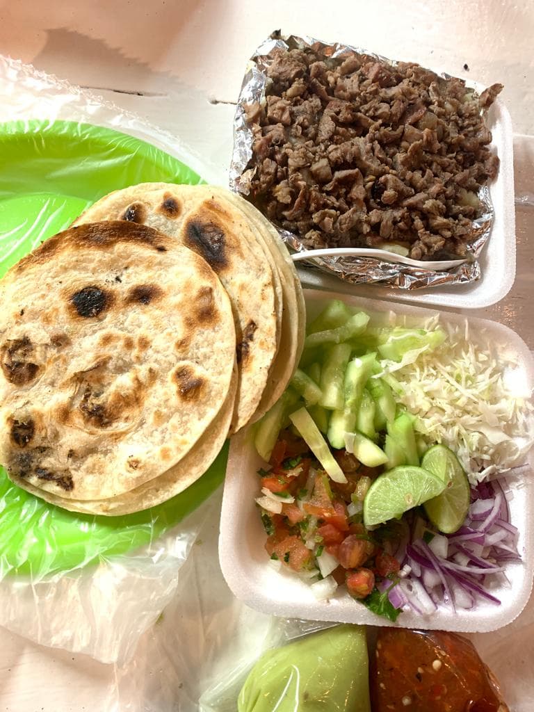 Papa con Carne Asada