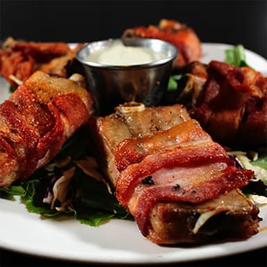 Bacon Wrapped Ribs