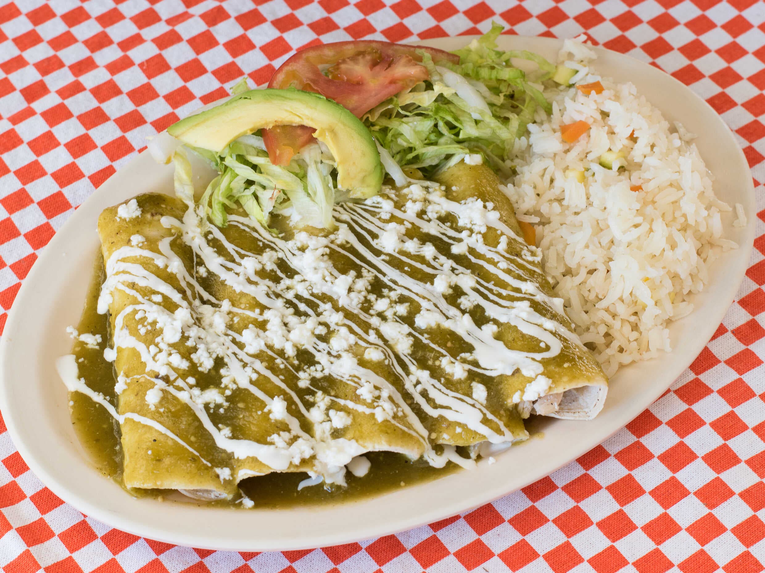 Enchiladas Suizas de Pollo