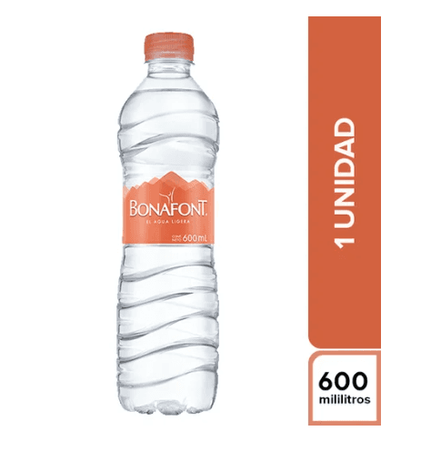 Agua Natural Embotellada 600 M