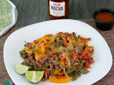 Alambre de Bistec de Res y Chorizo