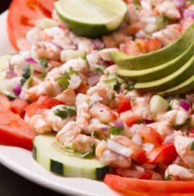 Tostada Ceviche de Camarón