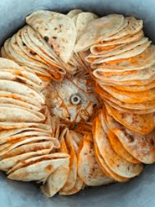5 Tacos a Vapor en Tortilla de Harina