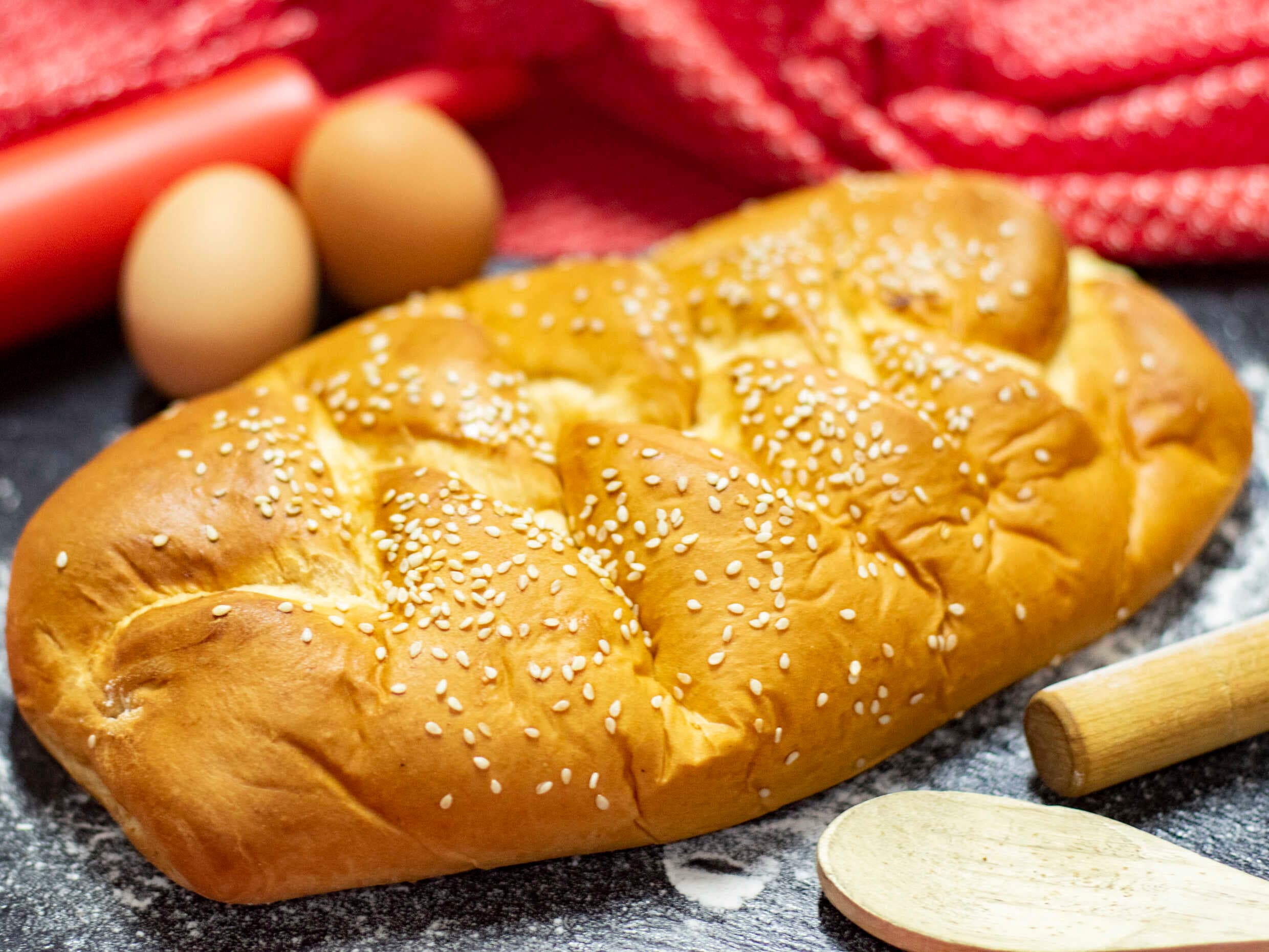 Trenza Rellena con Queso Crema y Jamón