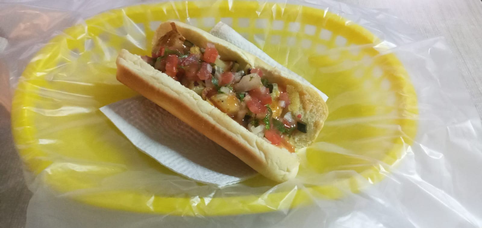 Hot dog vegetariano