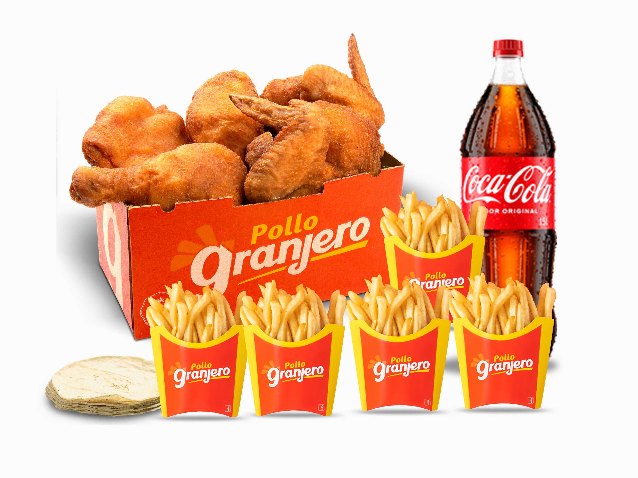 Banque10 Piezas + 5Papas + 10tortillas + Coca 1.5l