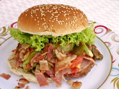 Hamburguesa con Tocino