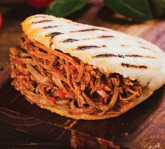 Arepa con Carne