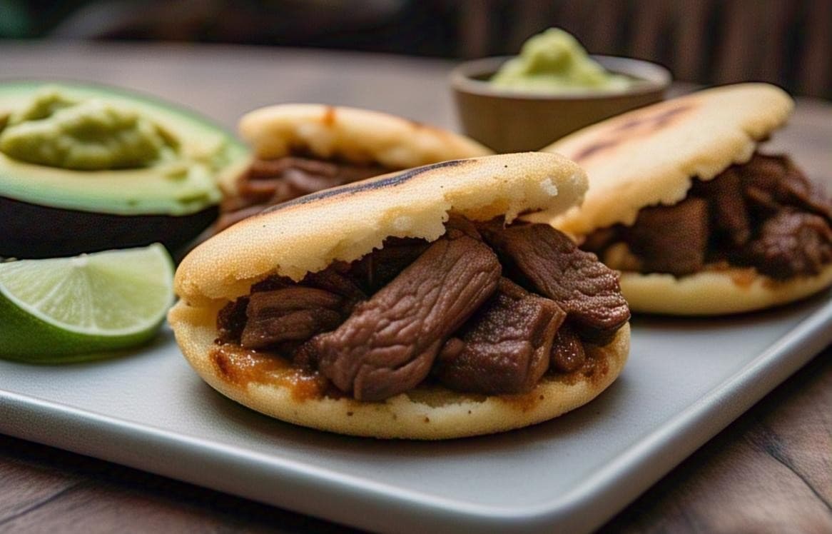 Arepa de Lomito ((La Carnívora)