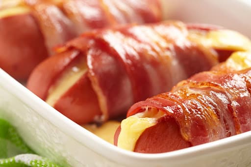 Salchicha Asada c/Queso y Jamón