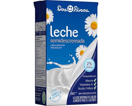Leche Semi Descremada Dos Pinos 250 ml