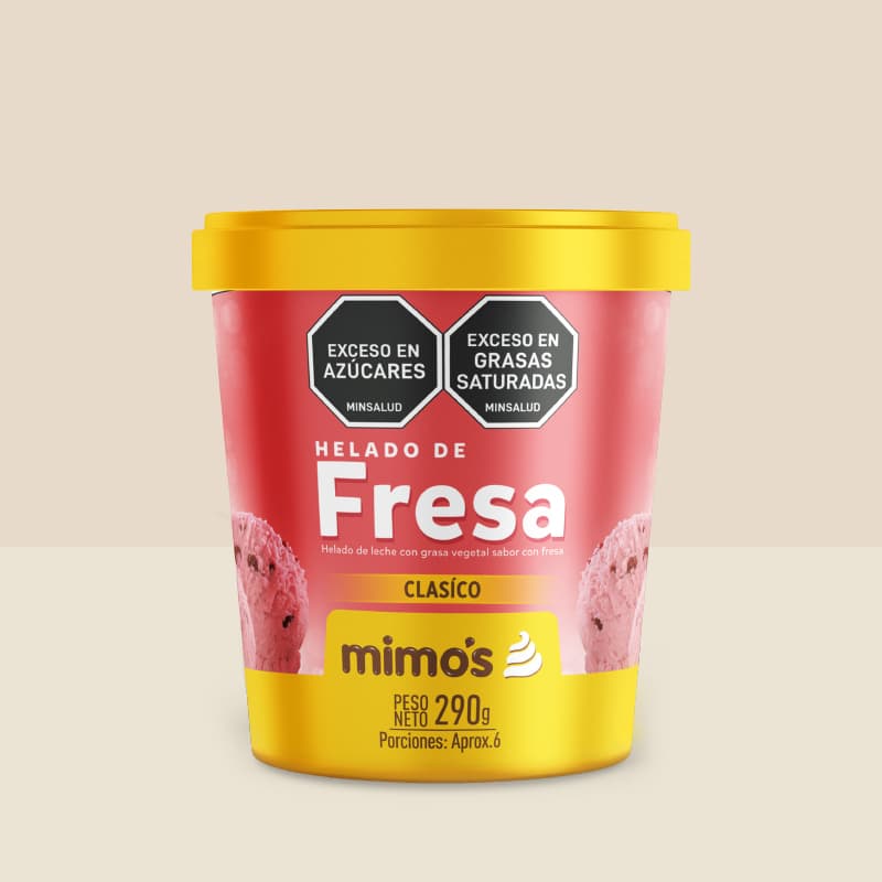 Medio Litro de helado Clasico Fresa