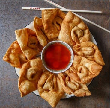 Wantan de Camarones