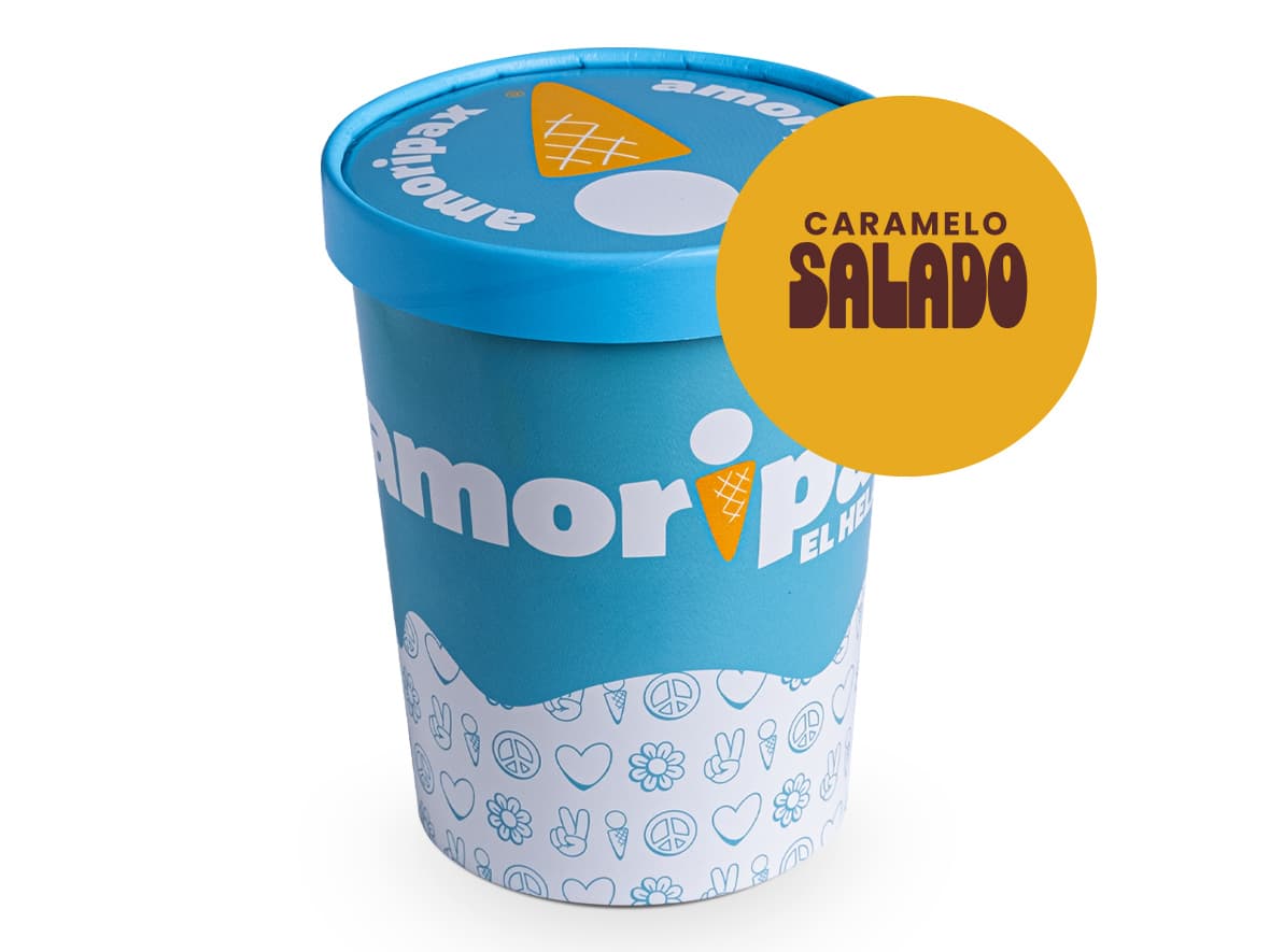 Bote Helado Caramelo Salado Amoripax 950 Ml