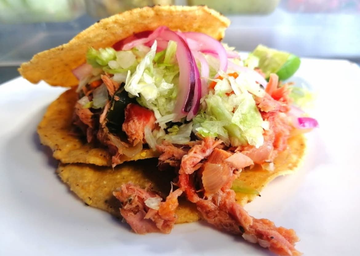 Tostada de Machaca