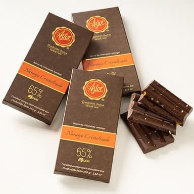 Barra de Chocolate Naranja Cristalizada