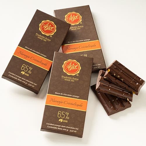 Barra de Chocolate Naranja Cristalizada