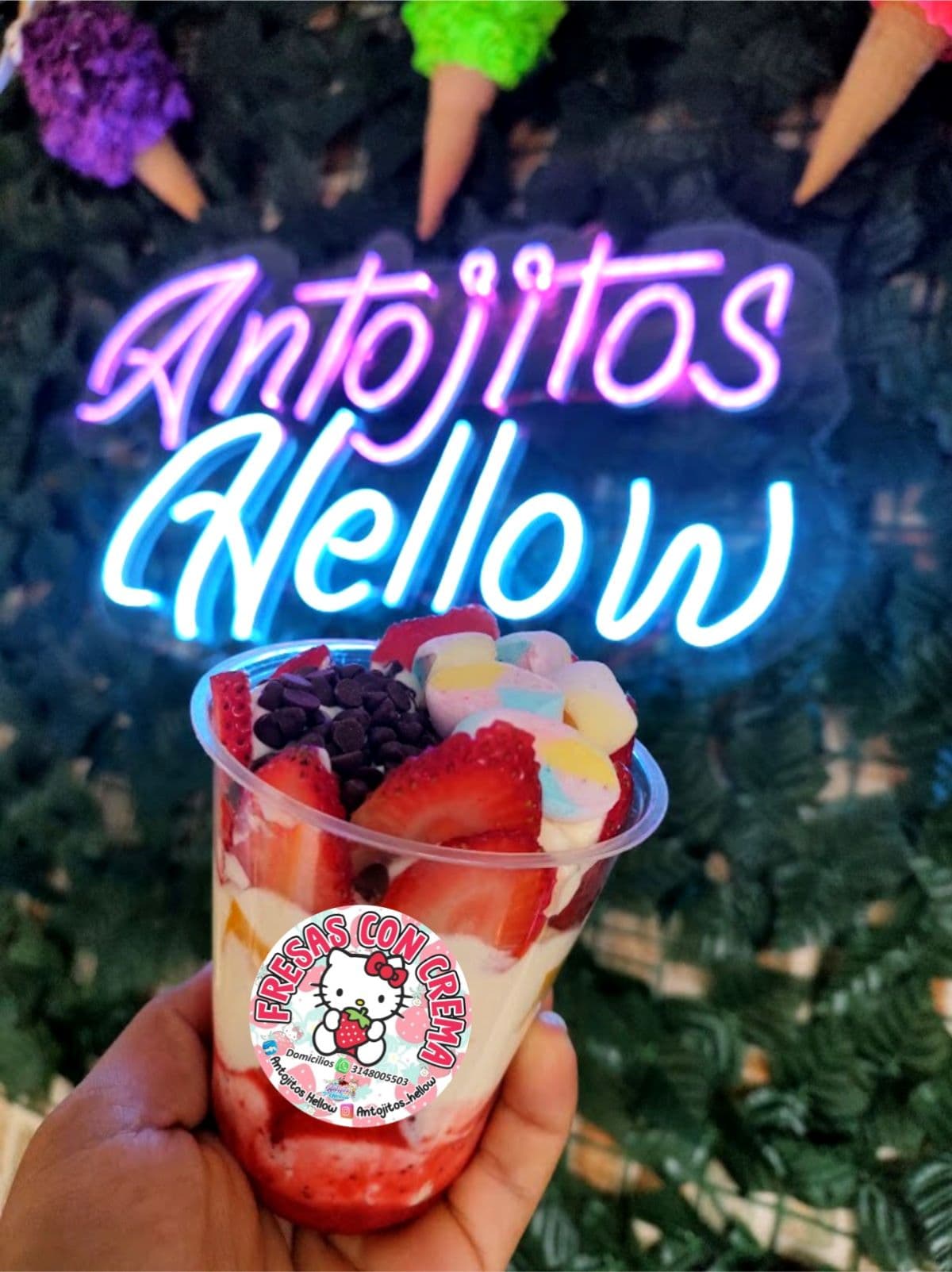 2 X 1 Fresas con Crema Vaso 9 Onz